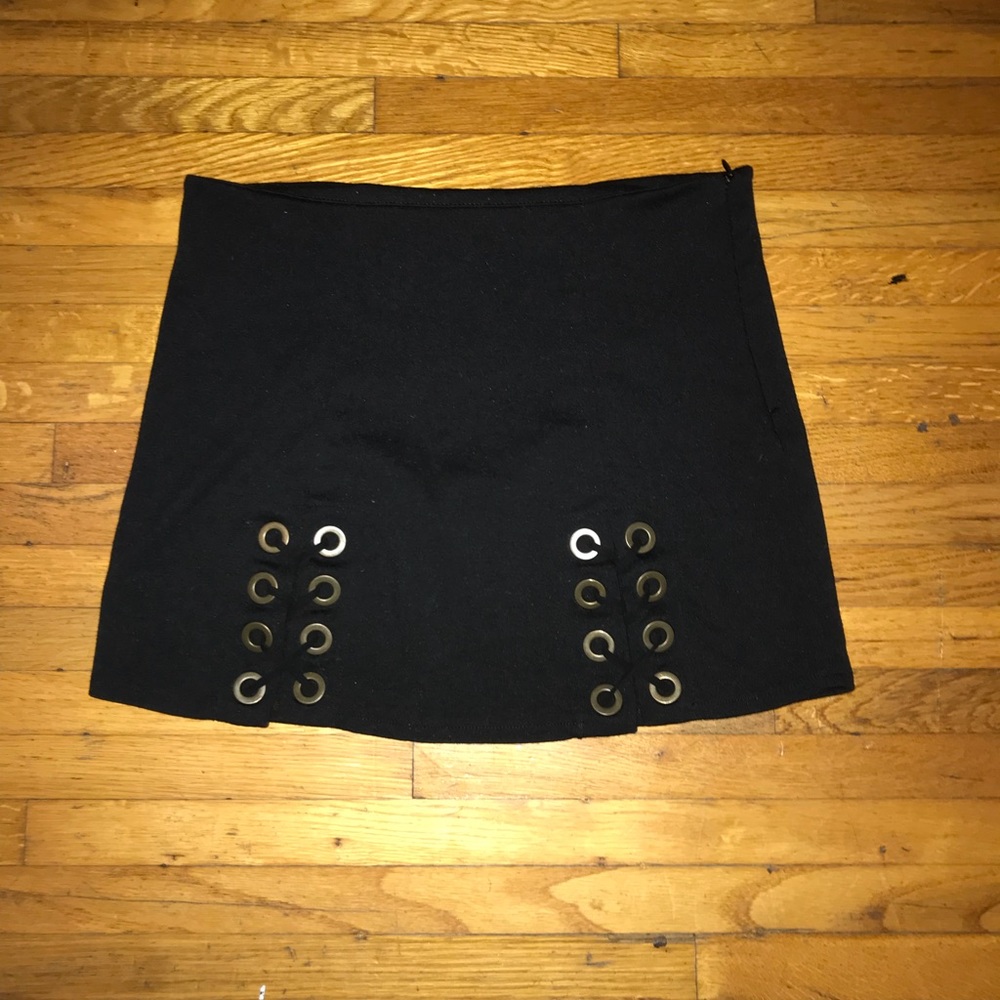 Black mini skirt